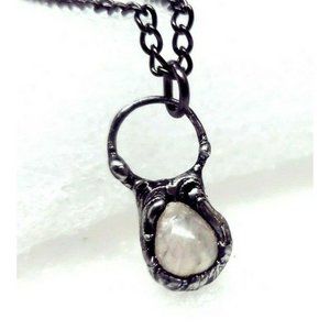 Moonstone crystal necklace